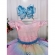 Vestido Infantil Rosa Galinha Pintadinha Luxo Cinto Pérolas