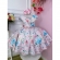 Vestido Infantil Rosa Floral Jardim C/ Cinto de Pérolas