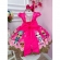 Vestido Infantil Lol Pink Florido C/ Broches de Laçinhos