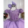 Vestido Infantil Lilás C/ Renda e Cinto de Pérolas Tiara