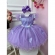 Vestido Infantil Jardim Encantado Lilás C/ Aplique Pérolas
