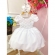 Vestido Infantil Branco C/ Bolinhas Cinto Pérolas Luxo