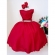 Vestido Infantil Vermelho C/ Peito e Cinto Strass Princesas