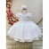 Vestido Infantil Branco Laise C/ Babados e Cinto de Pérolas