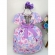 Vestido Infantil Lilás Florido Luxo Princesas