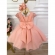Vestido Infantil Salmão Bordado C/ Borboletas e Pérolas