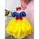 Vestido Infantil Branca de Neve Amarelo C/ Aplique Laço