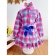 Conjunto Meninas Junino Camisa Rosa Com Mini Saia Xadrez