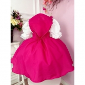Vestido Infantil Pink Jardineira Jardim das Borboletas