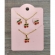Conjunto Colar Brinco e Pulseira Infantil Cereja