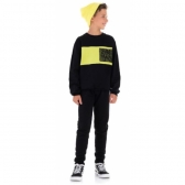 Conjunto de Moletom Blusa e Calça Preto Jay Yes to Spring