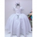 Vestido Infantil Branco Peito Nervura Broche Flor Luxo