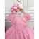 Vestido Infantil Rosa Peito Nervura Cinto de Pérolas Strass