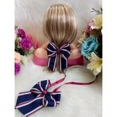 Tiara Infantil Azul Marinho e Marsala Tik Tok Monó