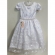 Vestido Infantil Branco Com Renda Realeza Cinto de Pérolas