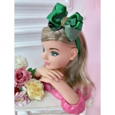 Tiara Infantil Cores de Natal Festas Com Strass e Glitter - Nude