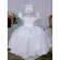 Vestido Infantil Branco C/ Aplique de Borboletas Pérolas