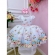 Vestido Infantil Branco Jardim das Borboletas Peito Strass - Branco