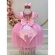 Vestido Infantil Rosa Tule C/ Renda Metálica Luxo Casamento