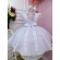 Vestido Infantil Branco Com Renda Damas e Cinto de Pérolas